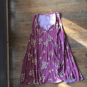 flower dress with tie at the top-S